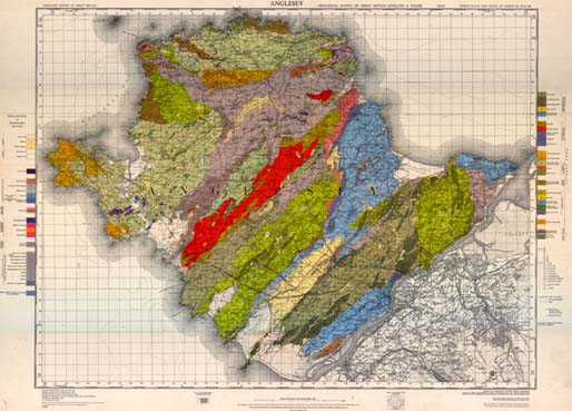 The 1920 1:63,360 map of Anglesey republished as a solid edition in 1967. Reproduced with the permission of the British Geological Survey © NERC. All rights reserved.
